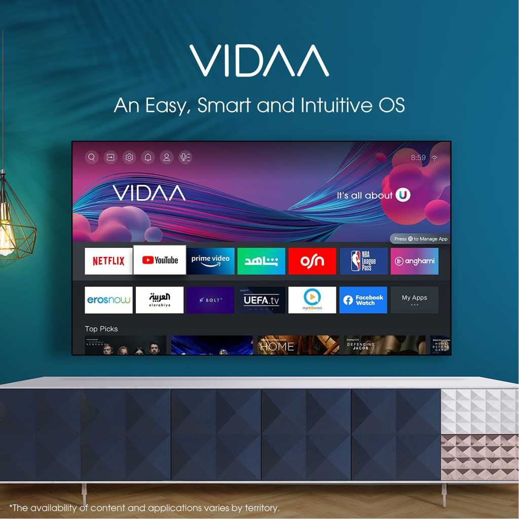 Hisense 70-Inch UHD 4K Smart VIDAA TV 70A6HS, HDR, Bluetooth, Wifi, USB, HDMI With Inbuilt Free To Air Decoder - Black 3