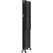 4 Tier Foldable Storage Shelves With Wheels Rack Pantry Organizer For Kitchen Bedroom Bathroom Office- Black