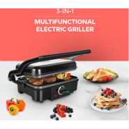 Sonifer 3 In 1 Waffle Maker Sandwich Barbecue Electric Baking Pan Toaster – Black. Small Appliances TilyExpress