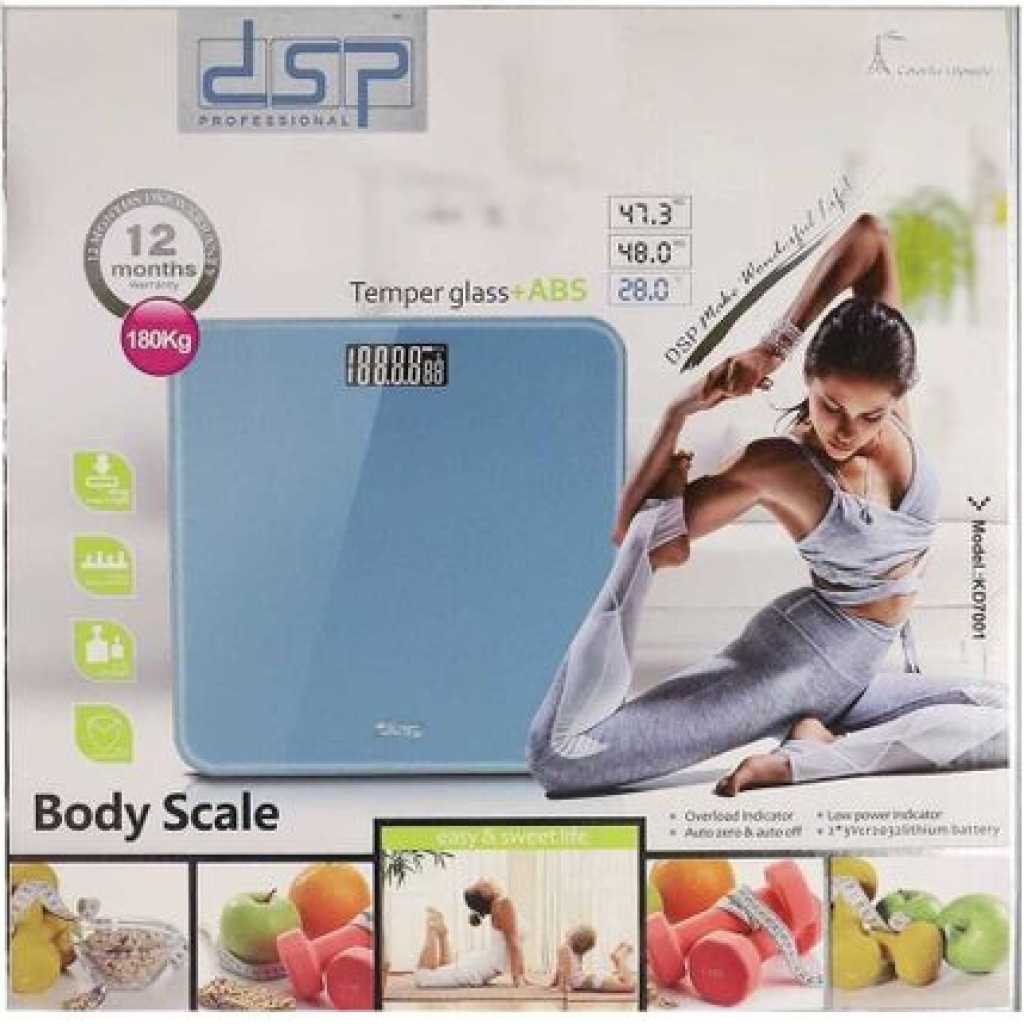 Dsp Personal Electronic Body Weighing Scale- Blue.