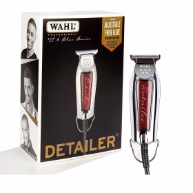 Wahl Detailer Hair Clipper; Professional 5-Star with Adjustable T Blade for Extremely Close Trimming and Clean and Crisp Lines for Professional Barbers and Stylists - Model 808, Silver