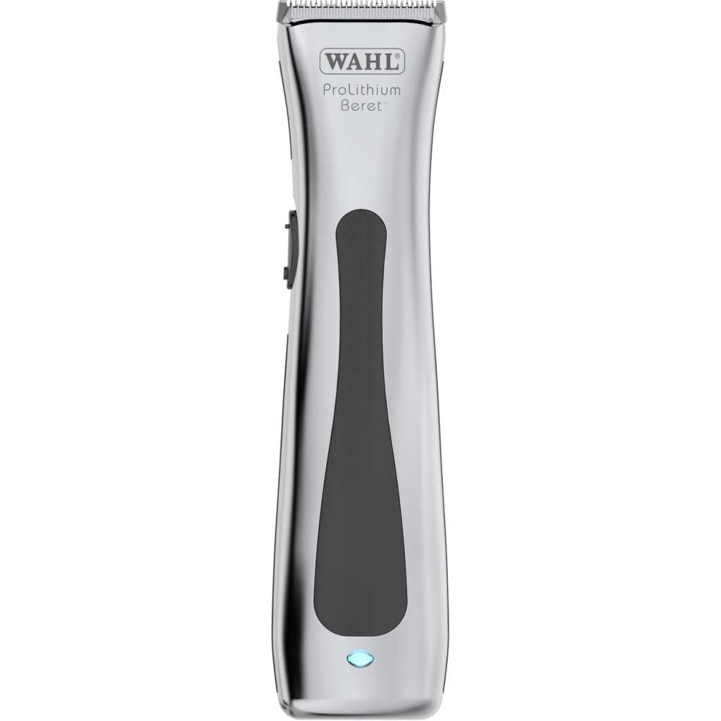 Wahl 08841-724 Cord/Cordless Professional Beret Lithium Ion Trimmer, 0.4 cuttinng length, 4 Guide Combs (2.5 mm-11 mm), 6000 Rpm, 75 min run time, Great for Barbers and Stylists, Silver