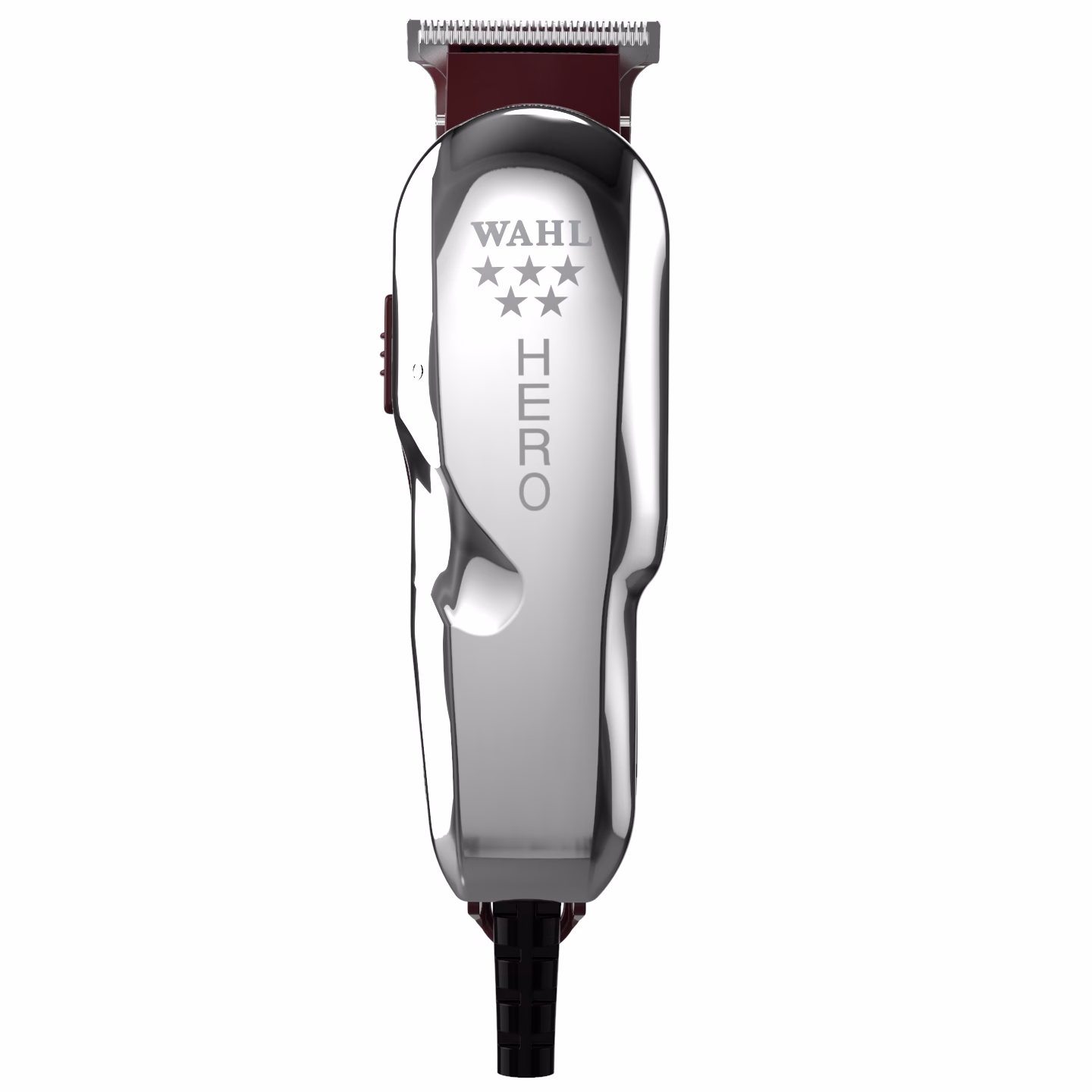 Wahl Hero Trimmer; Hair Clipper, Great for Barbers and Stylists – Powerful Standard Electromagnetic Motor – Includes 3 Guides, Oil, and Cleaning Brush- Black,Silver