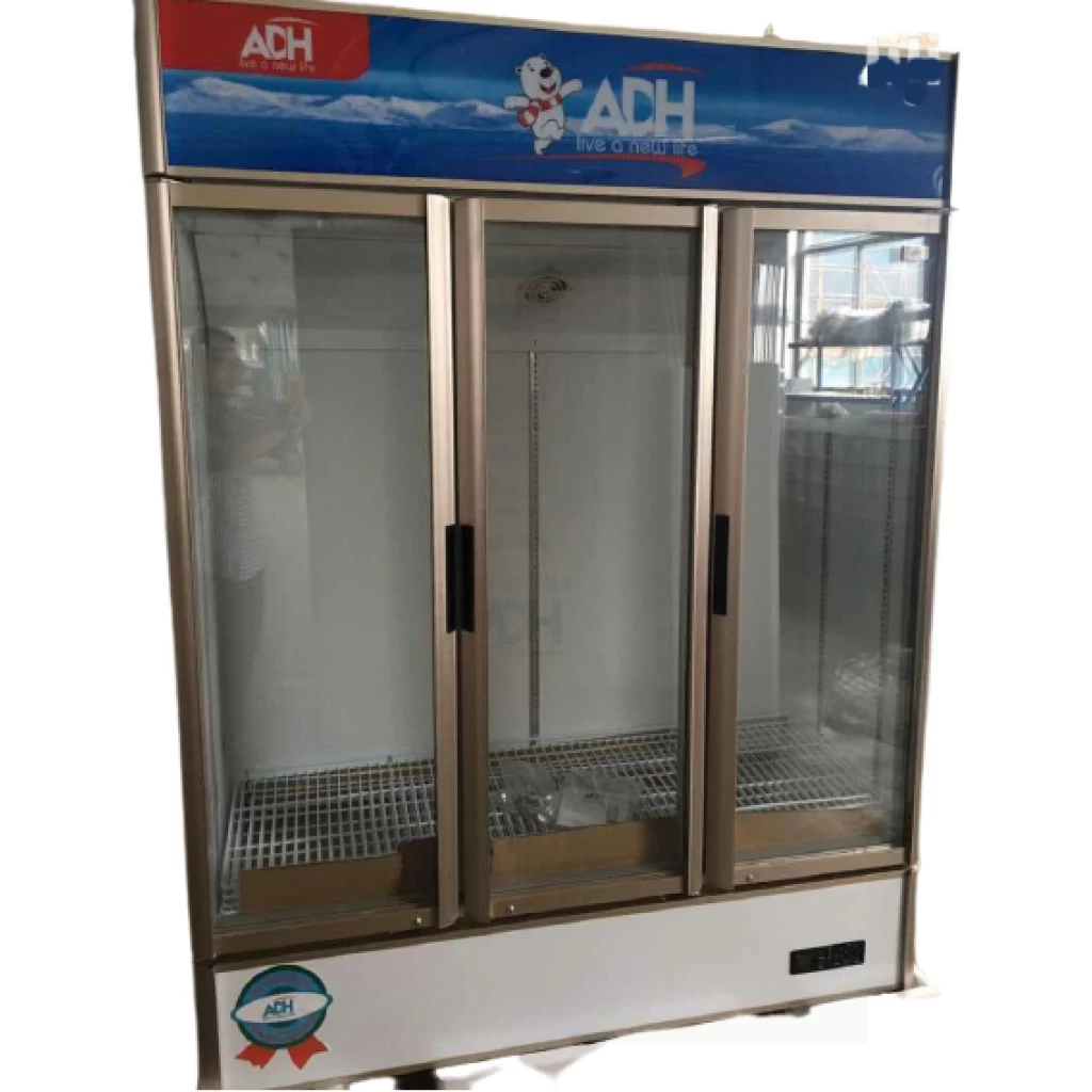 ADH 835-Litre Tripple Display Cooler; Verticle Display Chiller, Tripple Door Showcase Beverage Refrigerator – White ADH Display Fridges TilyExpress 2