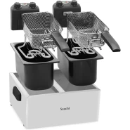 Saachi Double Deep Fryer NL-DF-4758 3L x 3L Stainless Steel - Silver