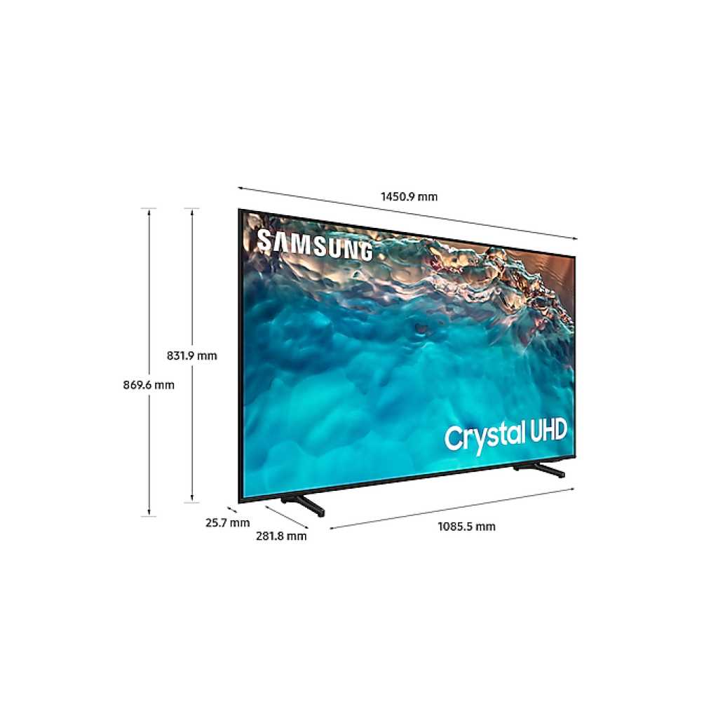 Samsung 65 Inch UHD 4K Smart TV UA65BU8000 (2022), Series 8, HDMI, USB, Crystal Video Processor With Inbuilt Digital Reciever – Black Samsung Televisions TilyExpress 36