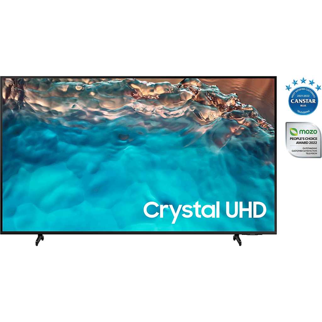 Samsung 75 Inch UHD 4K Smart TV UA75BU8000, Series 8, HDMI, USB, Crystal Video Processor With Inbuilt Digital Reciever – Black