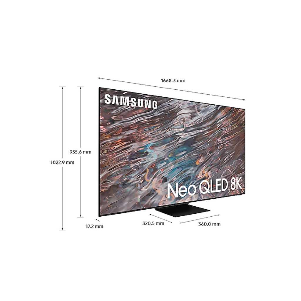 Samsung 75 Inch Neo QLED 8K Smart TV QA75QN800A, AI Upscaling, Infinity One Design, Dolby Atmos experience With inbuilt Digital Reciever – Black