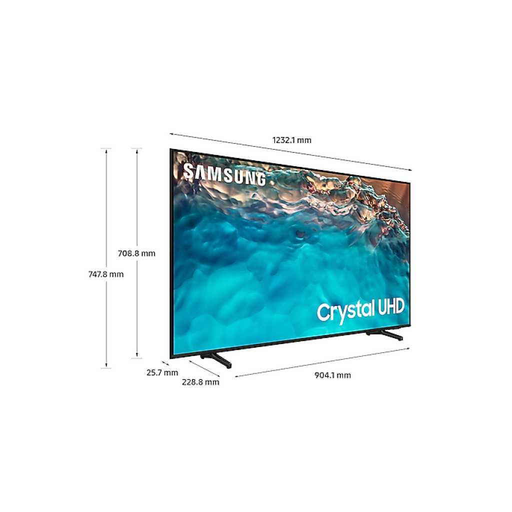 Samsung 55 Inch Crystal 4K UHD Smart TV UA55BU8000 (2022), Series 8, Motion Xcelerator With Inbuilt Free To Air Receiver – Black