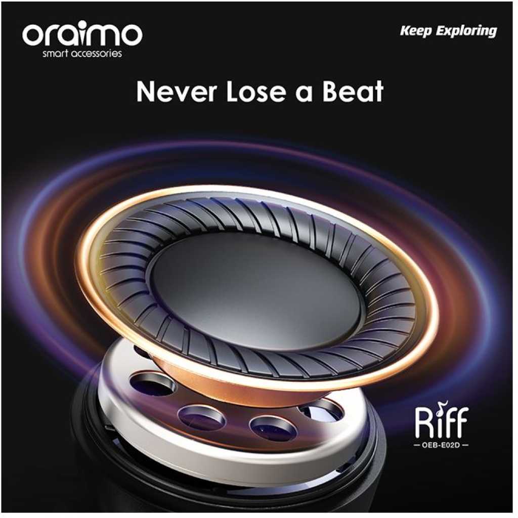 Oraimo Riff Smaller For Comfort TWS True Wireless Earbuds OEB-E02D - White