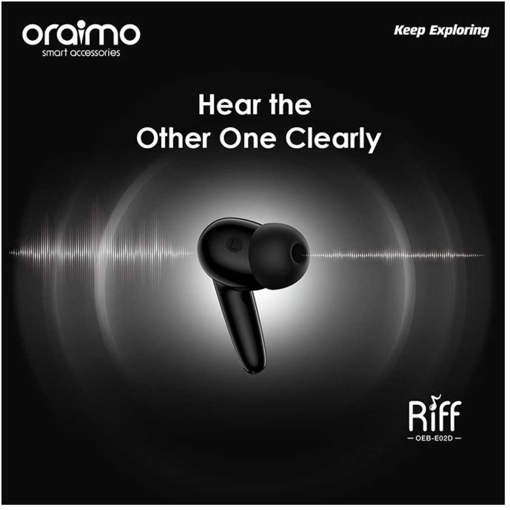 Oraimo Riff Smaller For Comfort TWS True Wireless Earbuds OEB-E02D - White