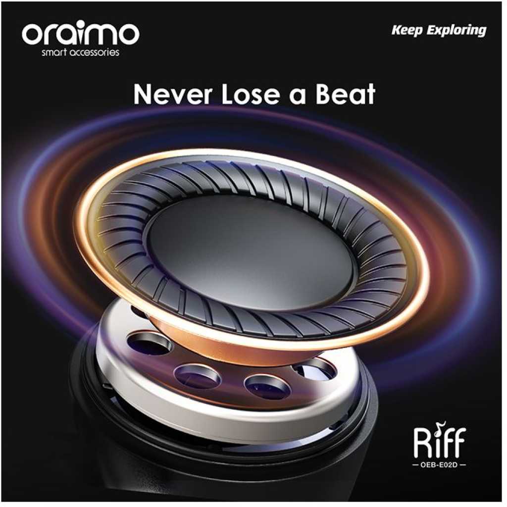 Oraimo Riff Smaller For Comfort TWS True Wireless Earbuds OEB-E02D - Red