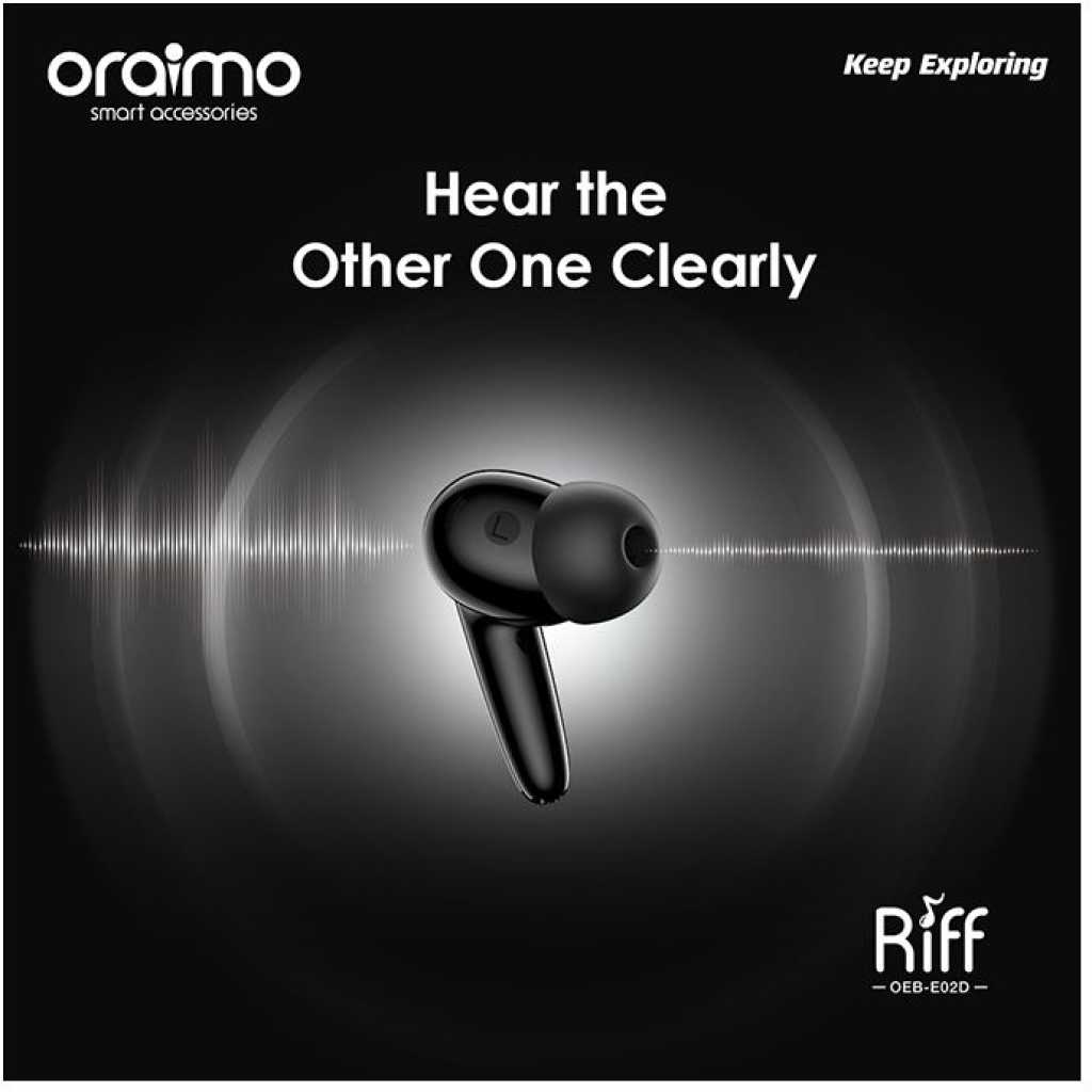 Oraimo Riff Smaller For Comfort TWS True Wireless Earbuds OEB-E02D - Red