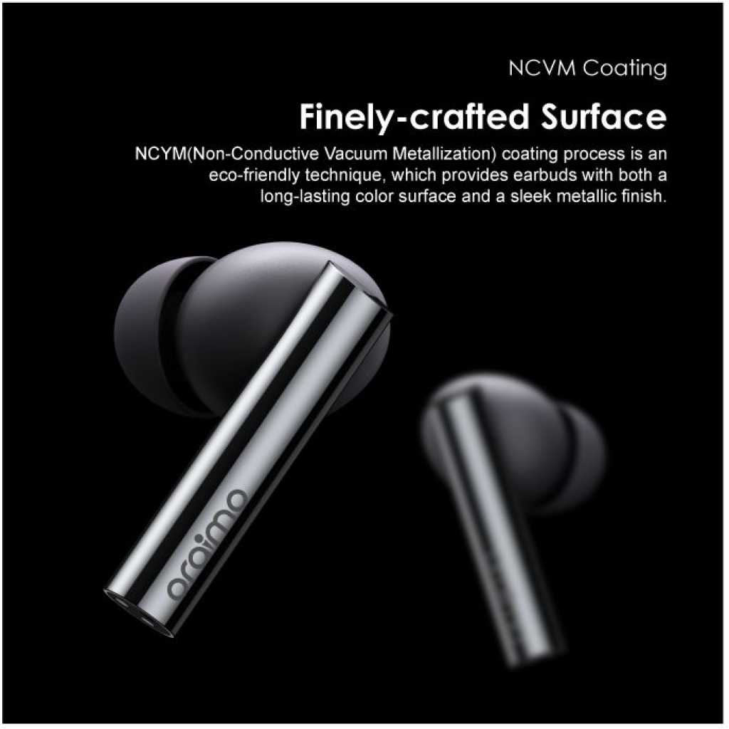 Oraimo FreePods Pro ANC Active Noise Cancellation TWS True Wireless Earbuds Headsets OEB-E108D - Black