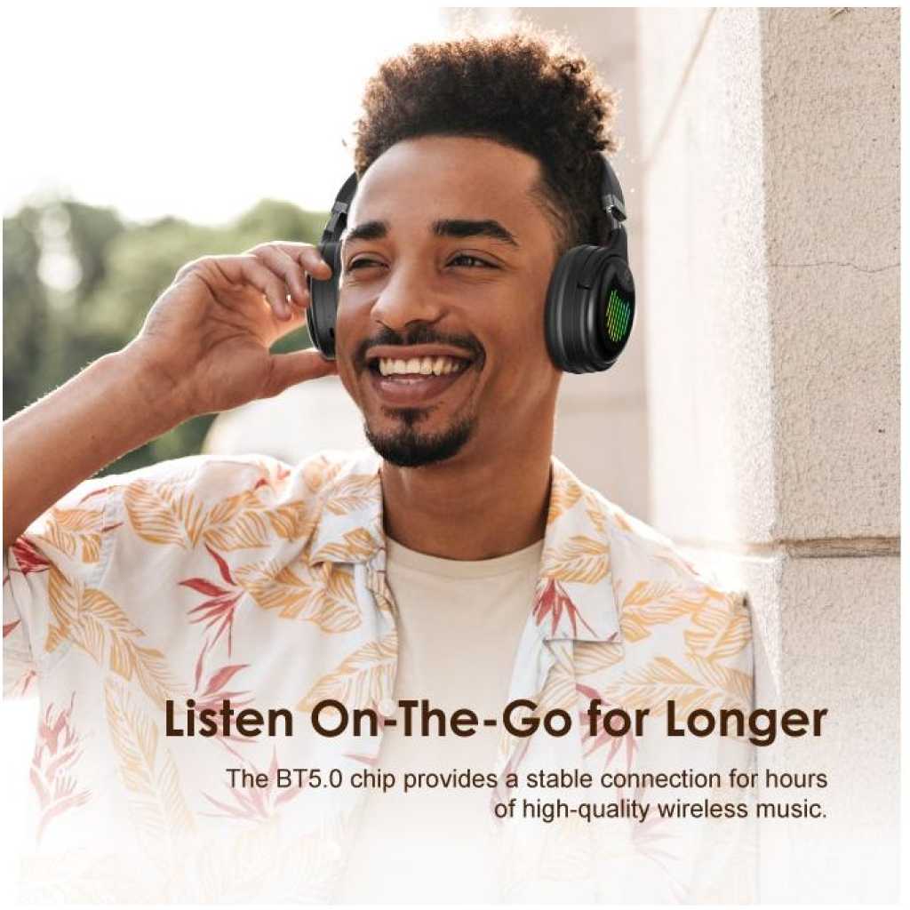 Oraimo Bluetooth Wireless Headphones BoomPop Over-Ear – OEB-H89 – Black Headphones TilyExpress 17