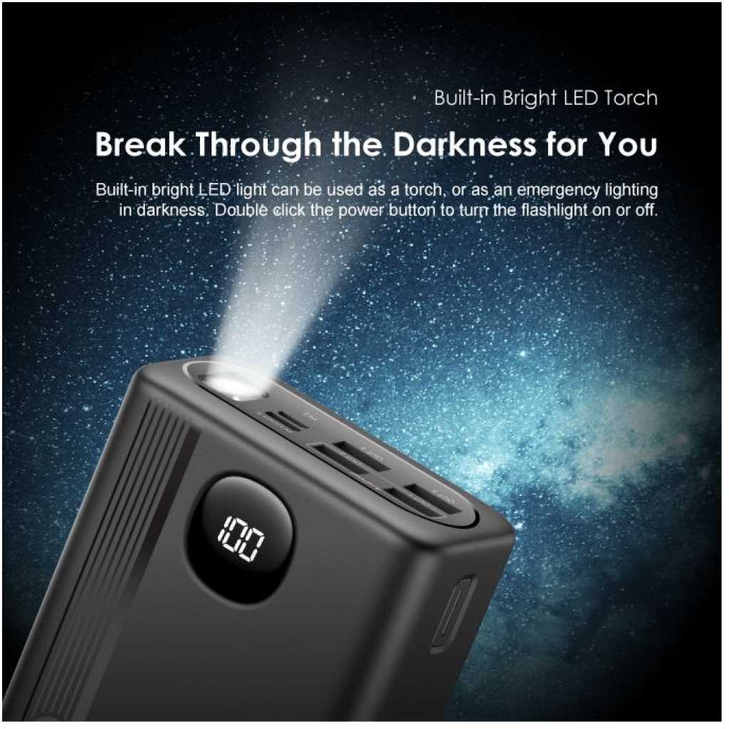 Oraimo 40000mAh Power Bank PowerBox 400 22.5W PD QC 3.0 Ultra-high Capacity 40000mAh Power Bank