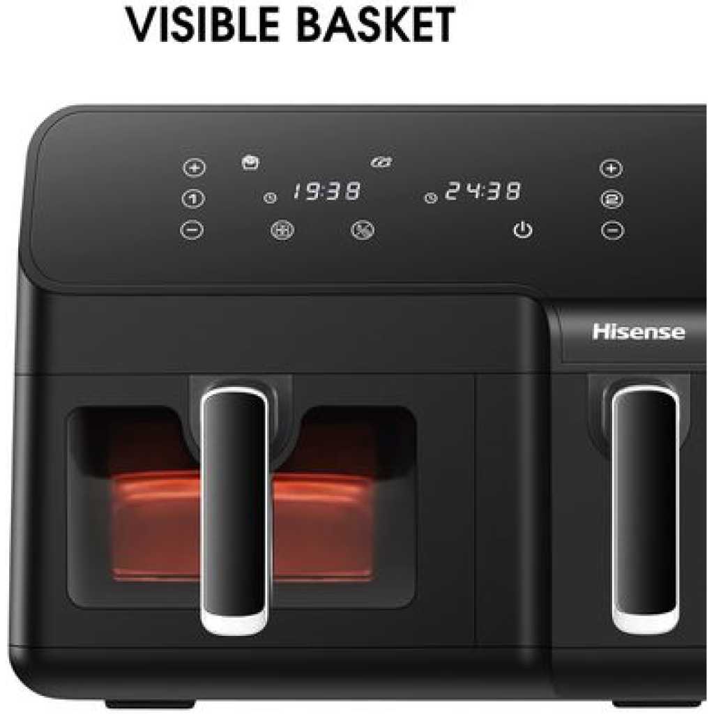 Hisense 8.6-Litre Air Fryer H09AFBK2S5; 2700W, LED Display, Overheat Protection, Touch Control Panel, Auto Shutoff - Black