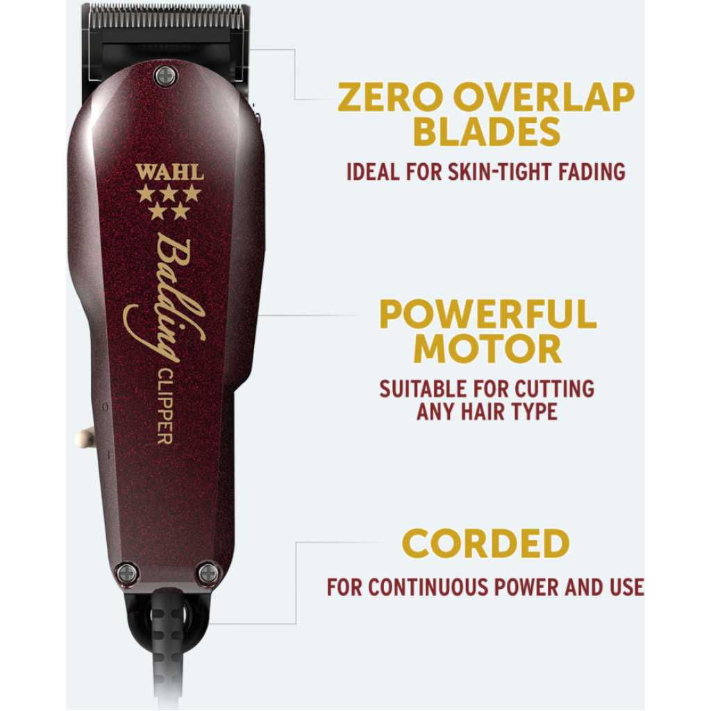 Wahl Balding Hair Clipper; Professional 5-Star With V5000+ Electromagnetic Motor and 2105 Balding Blade for Ultra Close Trimming, Outlining and for Full Head Balding for Professional Barbers