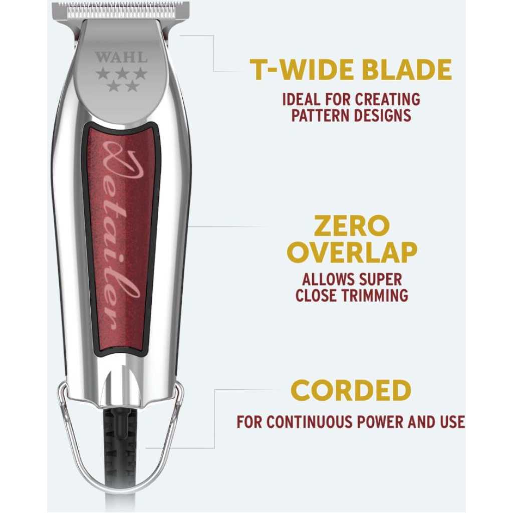 Wahl Detailer Hair Trimmer Corded – Silver/Maroon Electric Shavers TilyExpress 10