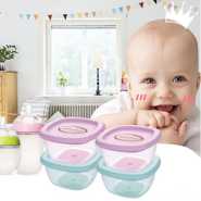 4Pc Baby Food Storage Container Boxes - Multi-colour.
