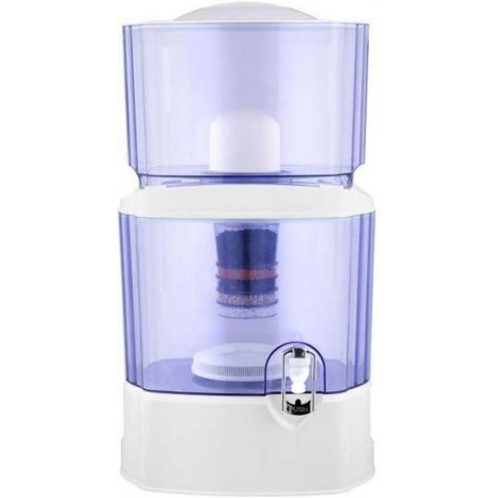 Gravity Based Water Purifier - Non Electric Water Purifier Filter- Clear.