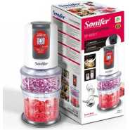 Sonifer Multi-functional Electric Food Processor Chopper Spiral Meat Grinder Fruit Shredder Slicer- Clear.