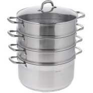 30Cm - 4 Layer Stainless Steel Food Saucepan And Steamer Soup Pot -Silver.