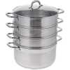 28Cm - 4 Layer Stainless Steel Food Saucepan And Steamer Soup Pot -Silver.
