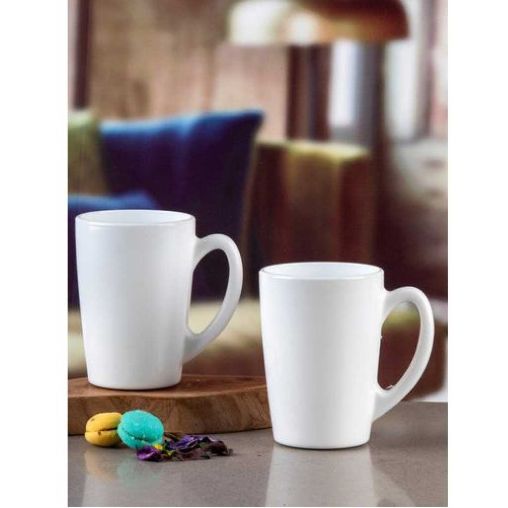 Luminarc 6 Pieces Of Luminarc Plain Tea Coffee Mug Cups -White.