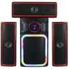 AILIPU Multimedia FM/USB Speaker System With Personalized Lights - Black
