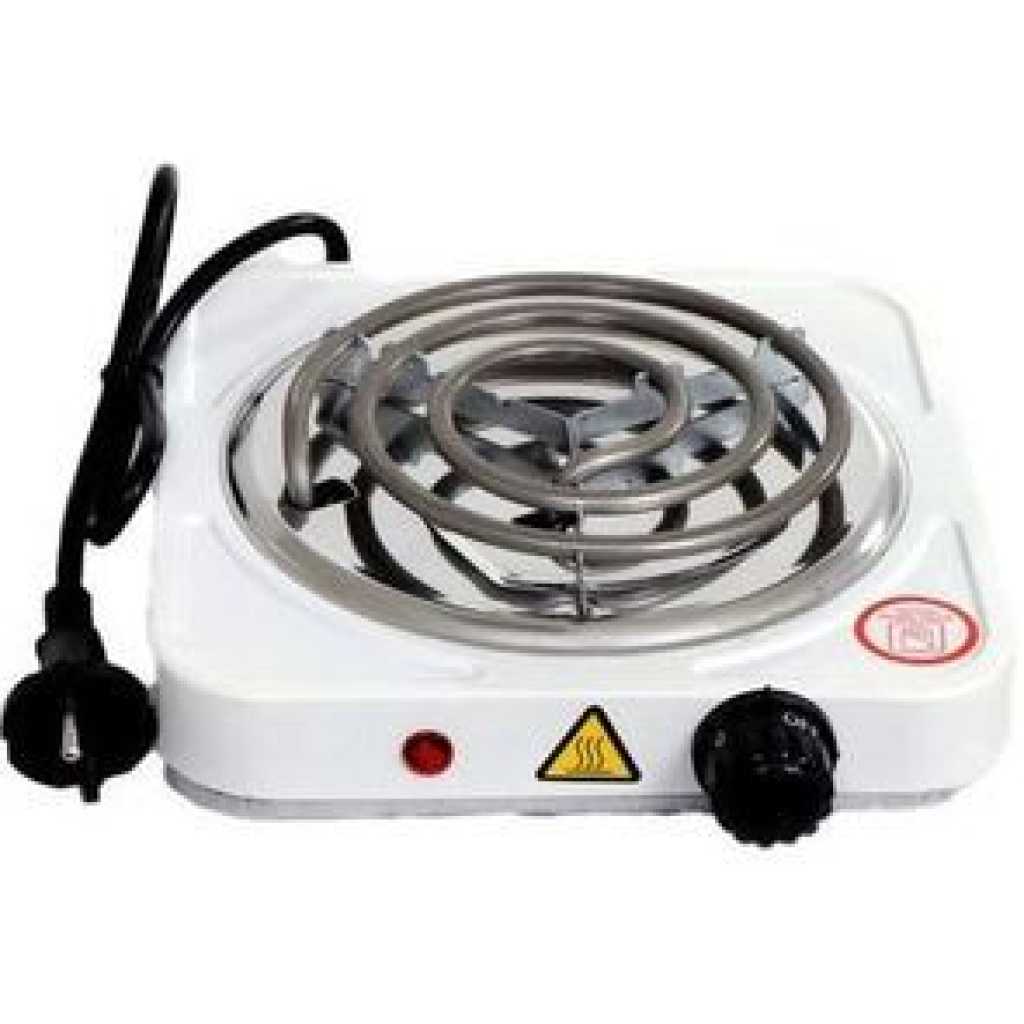 Single Coil Electric Hotplate 1000W - White