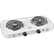 Double Coil Electric Hotplate Cooker - White