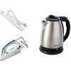 Scarlett Flat Iron, 2L Electric Kettle & Power King 6 Way - Silver