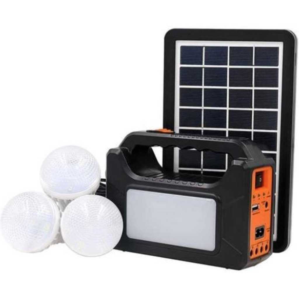 EASY POWER Mini Solar Lighting System With 4 Lights-Black,Blue,White,Green, Orange