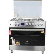 Blueflame Cooker 90x60cm 4-Gas Burners, 2-Electric Plates 9042ERF; Auto Ignition, Grill, Electric Oven, Rotisserie – INOX – Silver Blueflame Cookers TilyExpress 2