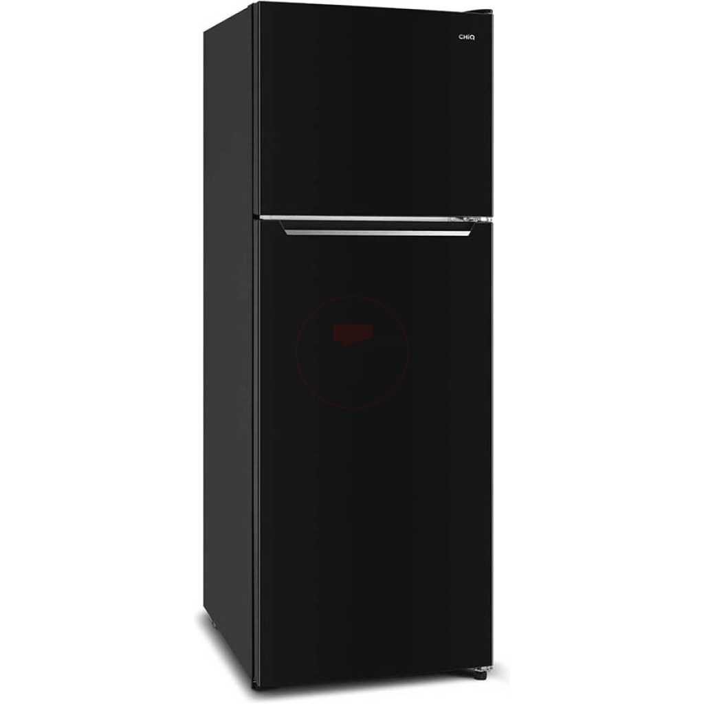 CHiQ 220-Litres Fridge CTM220; Double Door Defrost Refrigerator Top Mount Freezer - Black