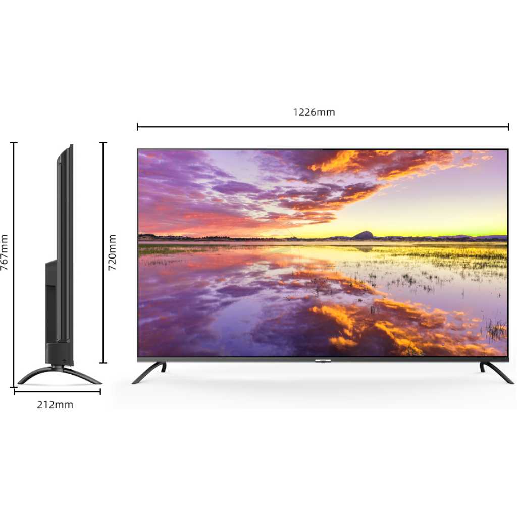 CHiQ 65 - Inch UHD 4K Smart TV U65QM8VGT; Google TV, Android 11, Bluetooth, USB, HDR10, HLG, Youtube, Netflix,  With Inbuilt Free To Air Decoder - Black