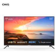 CHiQ 55- Inch QLED Android 11 UHD 4K Smart TV U55QM8V; Bluetooth, USB, HDR10, HLG With Inbuilt Free To Air Decoder - Quantum Dot TV - Black