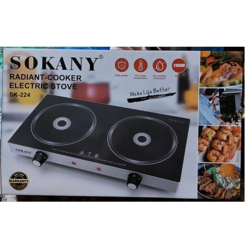Sokany Tabletop Cooker Electric Infrared Cooker Stove - Black