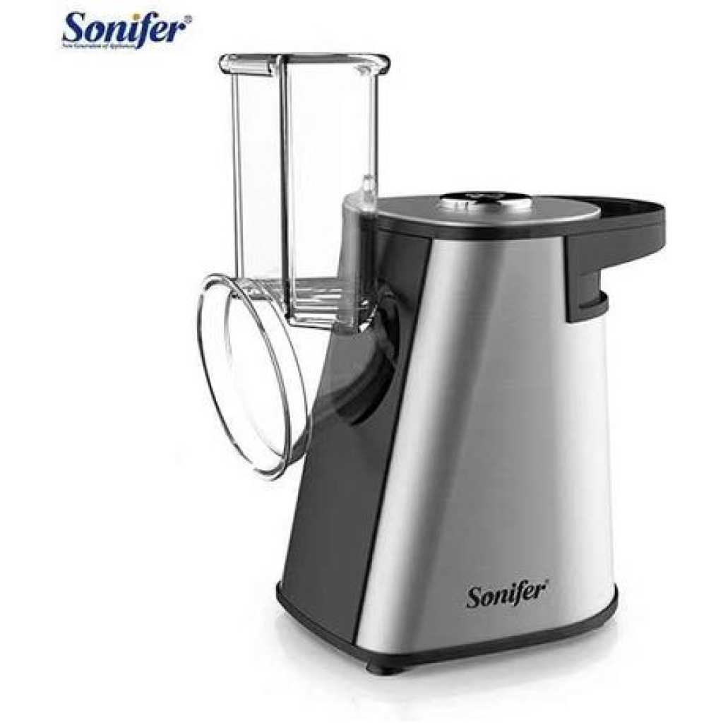 Sonifer Stainless Steel Multifunctional Fruit Vegetable Salad Shredder Slicer Potato Masher Maker Machine- Silver.