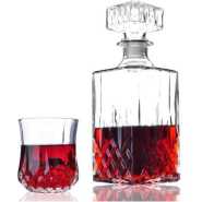 4 Piece Glasses And 1Piece Cocktail Whisky Decanter – Colourless . Bar Cocktail & Wine Glasses TilyExpress