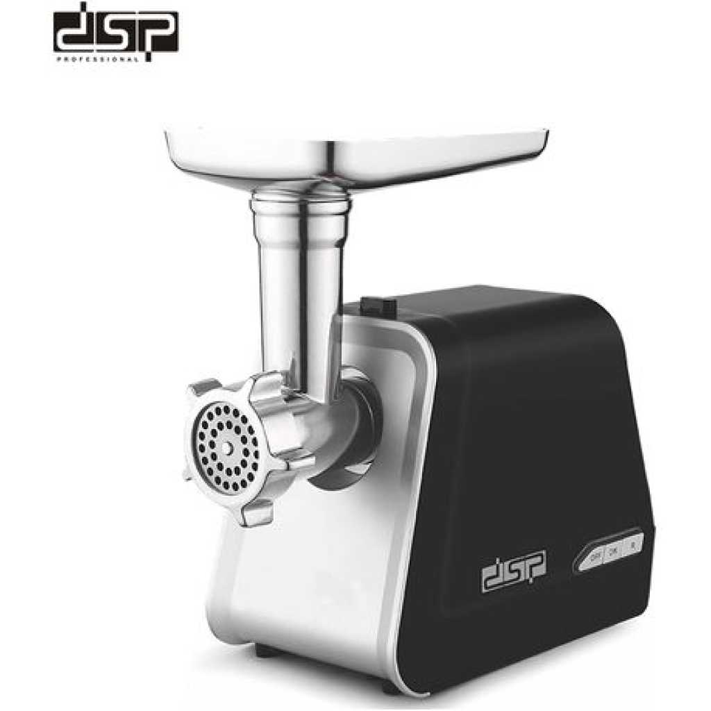 Dsp Meat Grinder With 3 Metal Cutting Plates- Black.