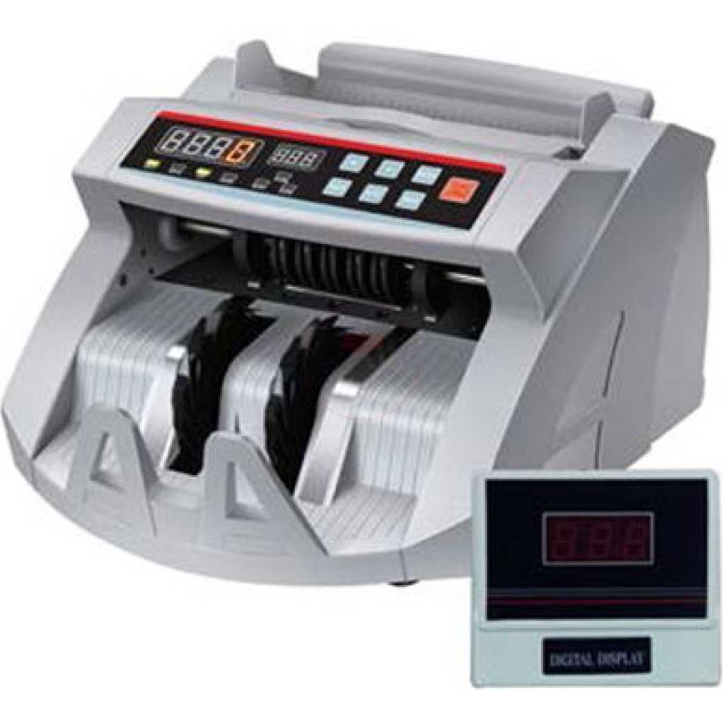 Bill Money Counter Worldwide Currency Cash Counting Machine UV & MG Counterfeit- White.