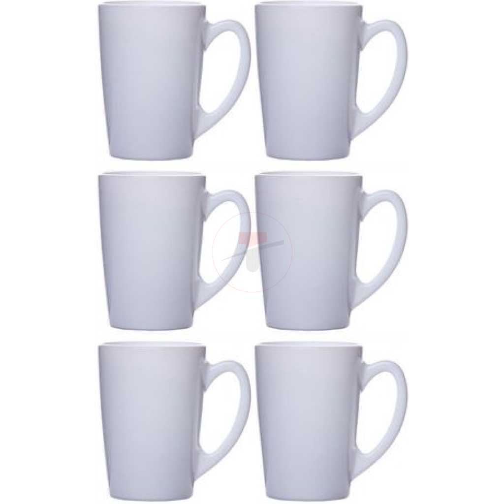 Luminarc 6 Pieces Of Luminarc Plain Tea Coffee Mug Cups -White.