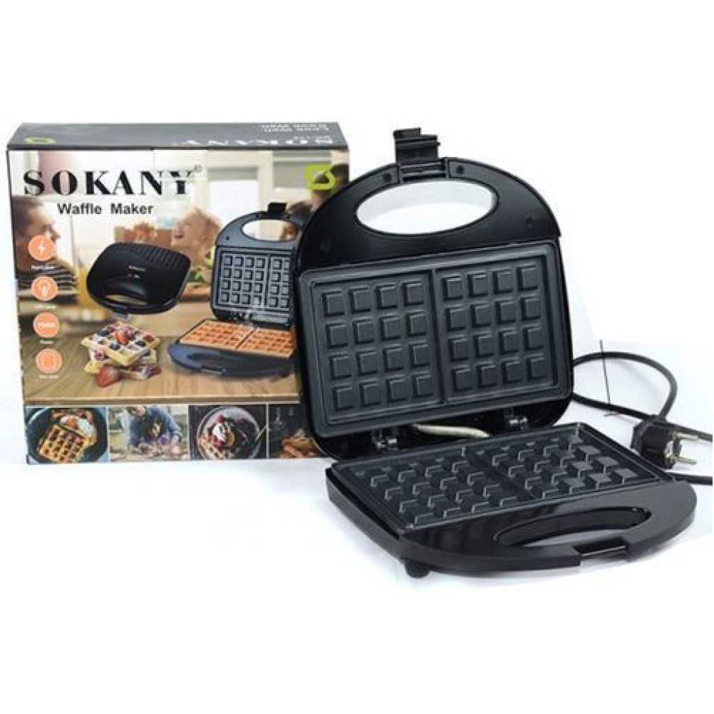 Sokany Square Waffle Maker - Black