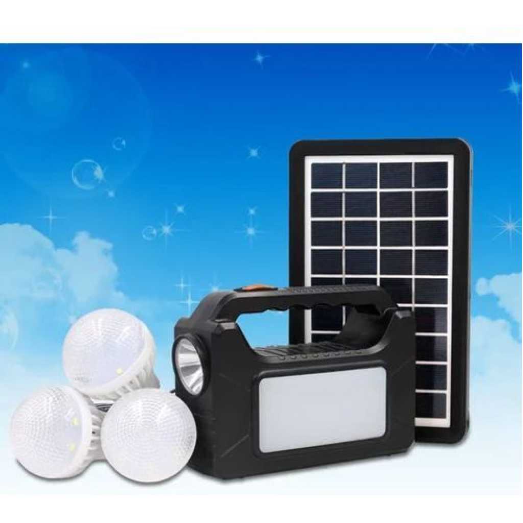 EASY POWER Mini Solar Lighting System With 4 Lights-Black,Blue,White,Green, Orange