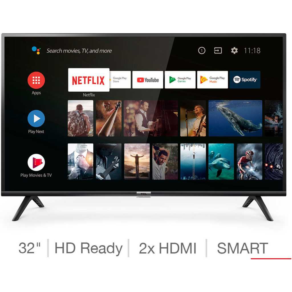 Golden Tech 32-Inch Smart TV with HDMI & USB Ports + Inbuilt Digital Free to Air Decoder – Black