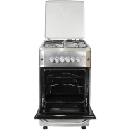 BlueFlame Cooker S5031ER-I 50x55cm 3 Gas Burners And 1 Electric Plate With Electric oven, Rotisserie, Oven Lamp, Auto Ignition, Thermostat - Inox