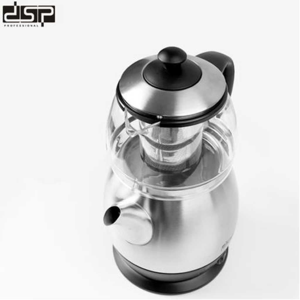 Dsp Electric Kettle Coffee, Tea Maker With filter Teapot- Black.