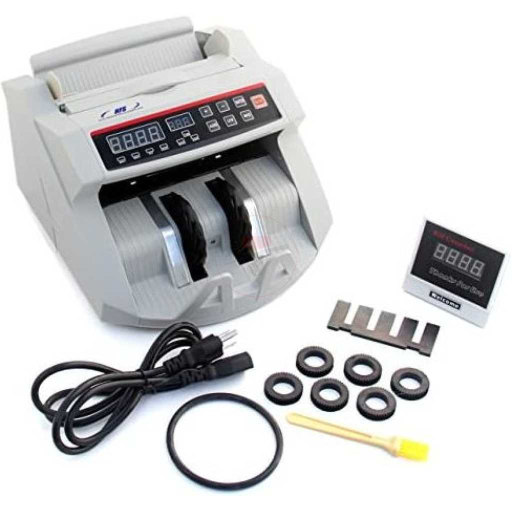 Bill Money Counter Worldwide Currency Cash Counting Machine UV & MG Counterfeit- White.